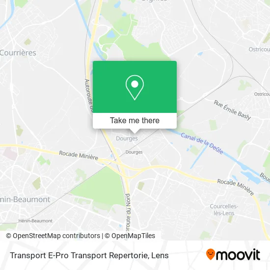 Transport E-Pro Transport Repertorie map