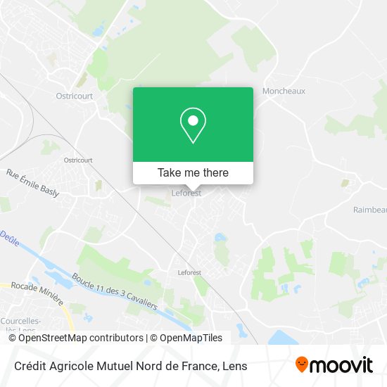 Mapa Crédit Agricole Mutuel Nord de France