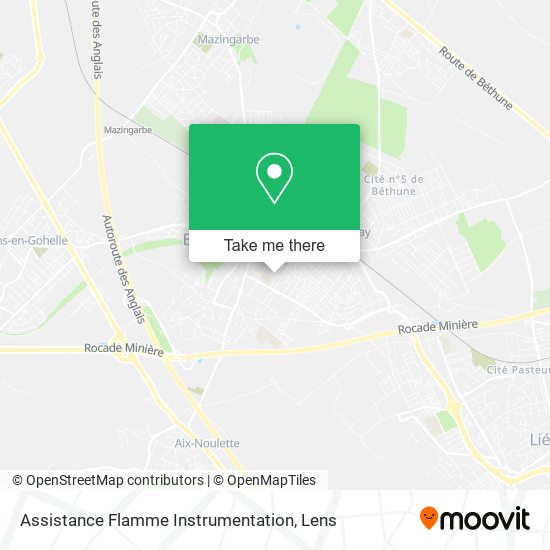 Assistance Flamme Instrumentation map