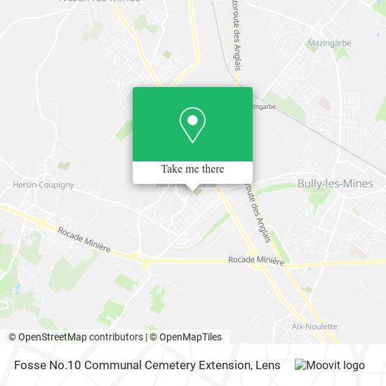 Fosse No.10 Communal Cemetery Extension map