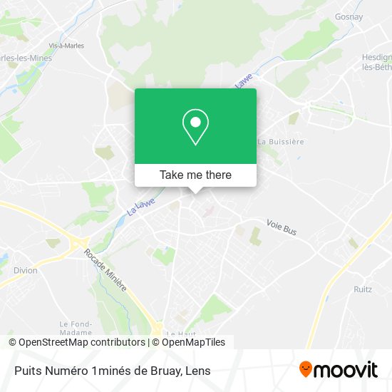 Puits Numéro 1minés de Bruay map