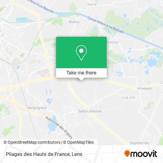 Pliages des Hauts de France map