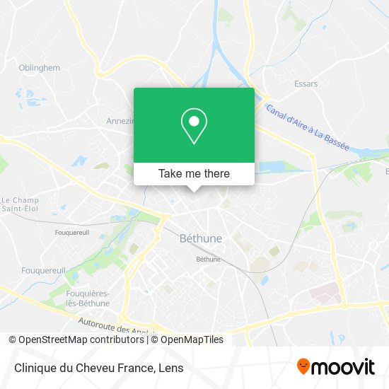 Mapa Clinique du Cheveu France