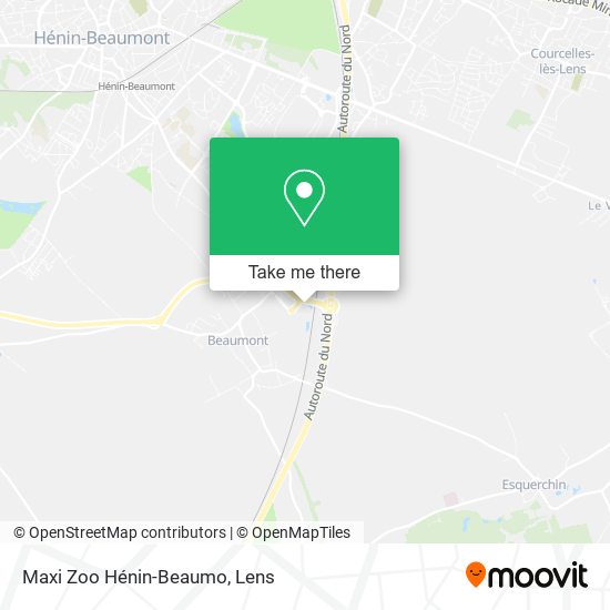 Maxi Zoo Hénin-Beaumo map