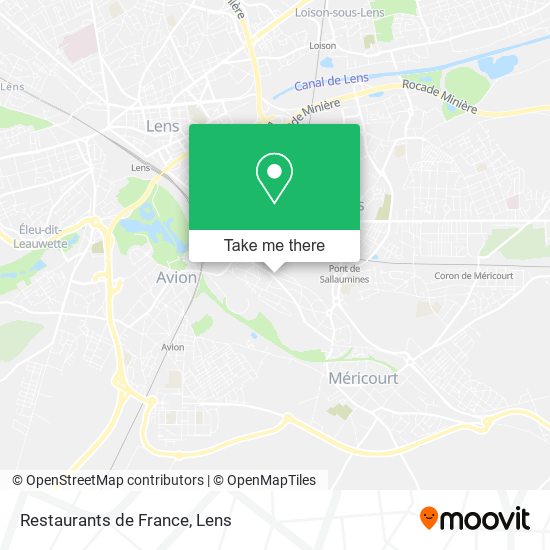 Restaurants de France map