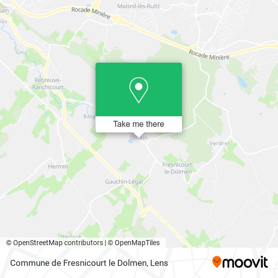 Commune de Fresnicourt le Dolmen map