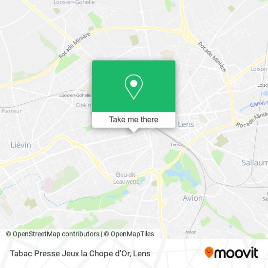 Tabac Presse Jeux la Chope d'Or map