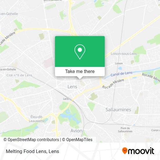 Melting Food Lens map
