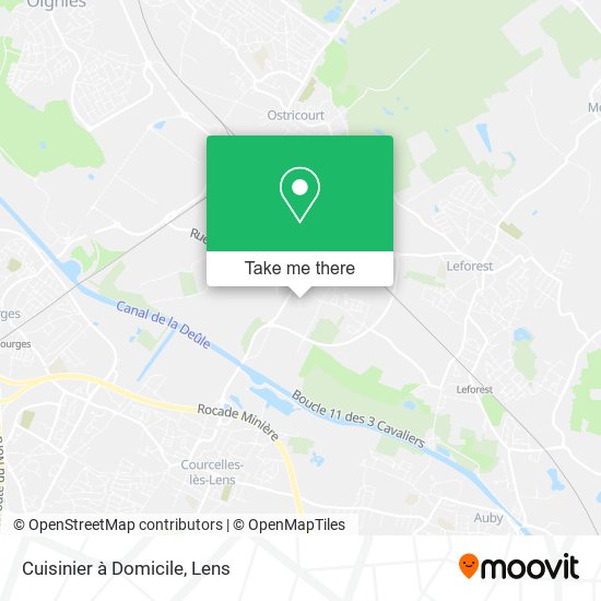 Cuisinier à Domicile map