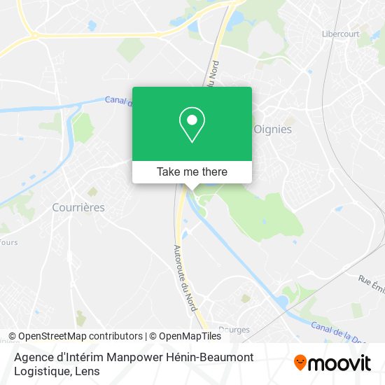 Agence d'Intérim Manpower Hénin-Beaumont Logistique map