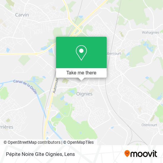 Pépite Noire Gîte Oignies map