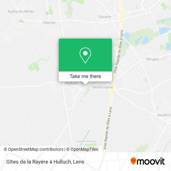 Gîtes de la Rayère à Hulluch map