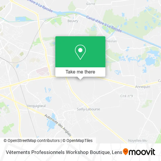 Vêtements Professionnels Workshop Boutique map