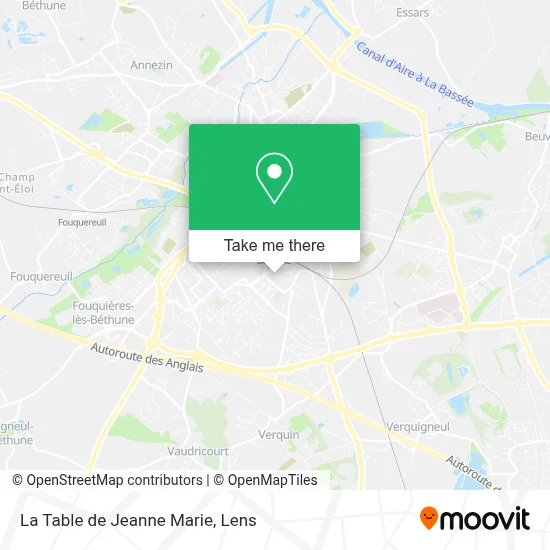 La Table de Jeanne Marie map