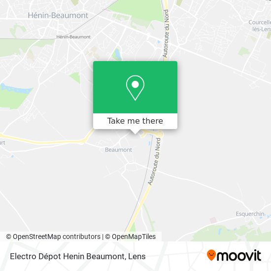 Mapa Electro Dépot Henin Beaumont