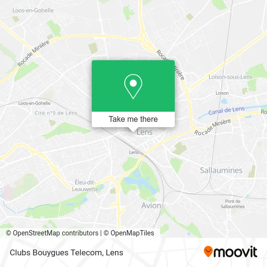 Clubs Bouygues Telecom map