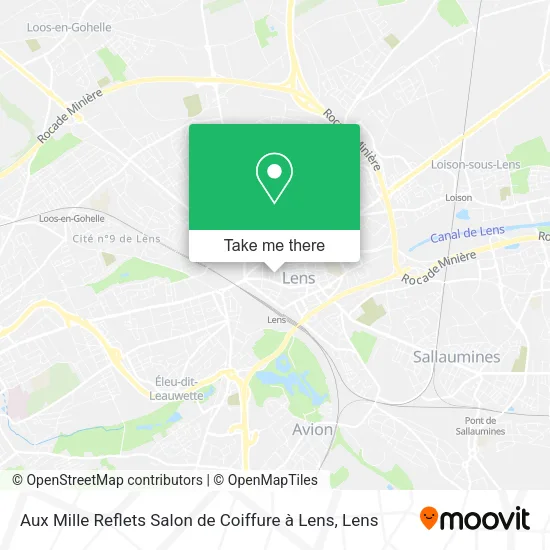 Aux Mille Reflets Salon de Coiffure à Lens map