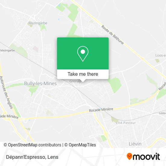 Dépann'Espresso map