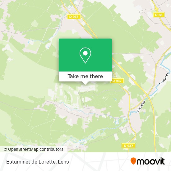 Estaminet de Lorette map