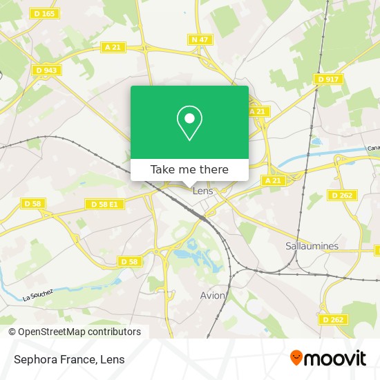 Mapa Sephora France