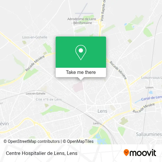 Centre Hospitalier de Lens map