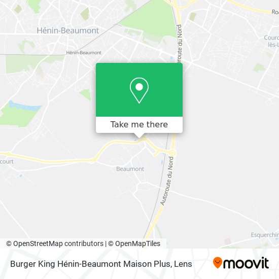 Mapa Burger King Hénin-Beaumont Maison Plus