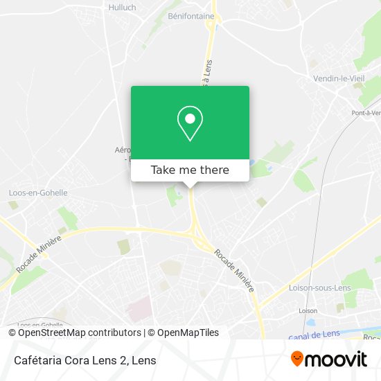 Cafétaria Cora Lens 2 map