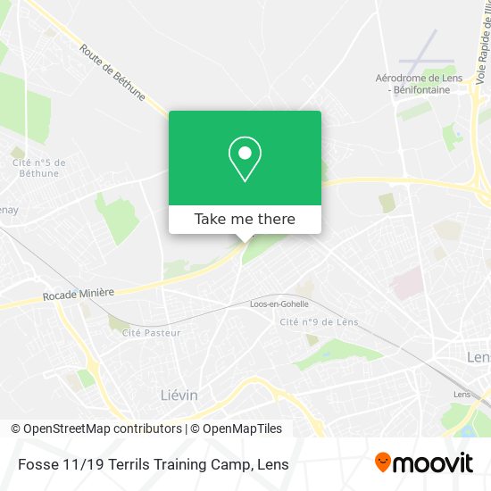 Mapa Fosse 11 / 19 Terrils Training Camp