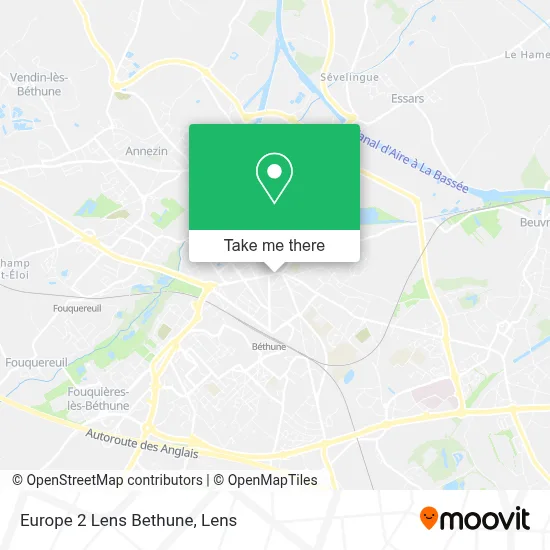 Europe 2 Lens Bethune map