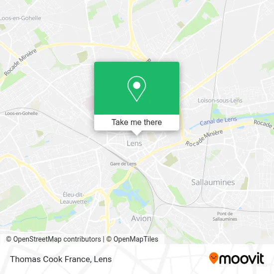 Thomas Cook France map