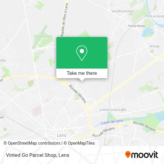 Vinted Go Parcel Shop map
