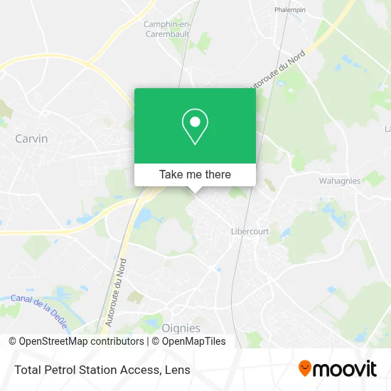 Total Petrol Station Access map