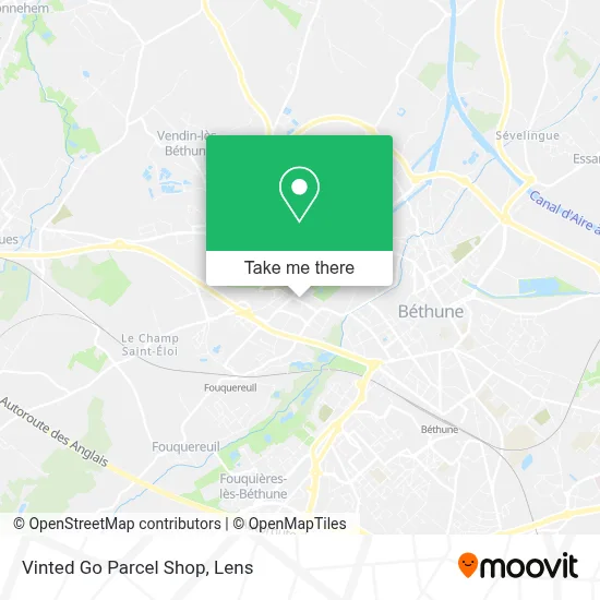 Vinted Go Parcel Shop map