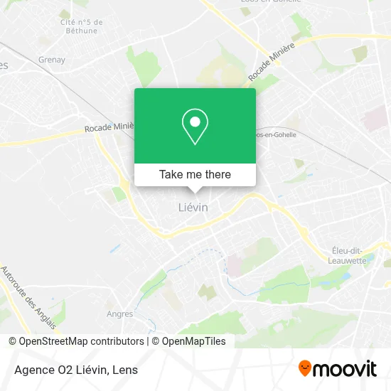 Agence O2 Liévin map