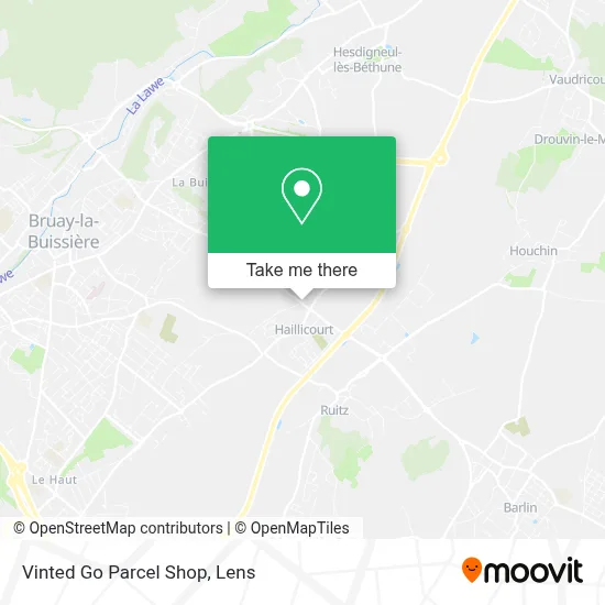 Vinted Go Parcel Shop map