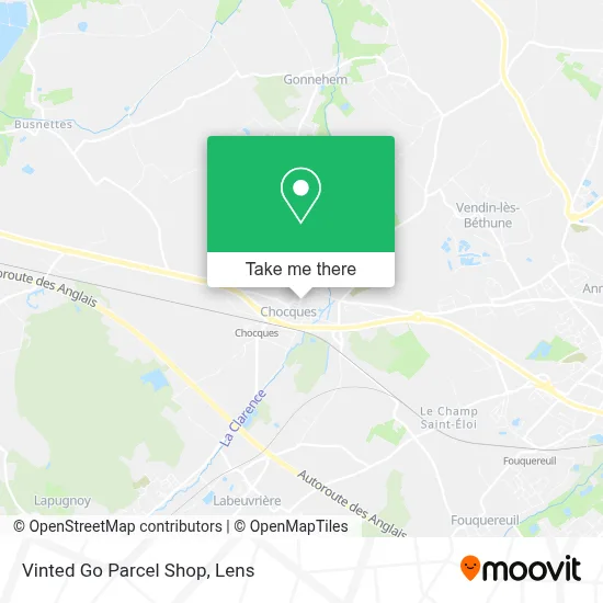 Vinted Go Parcel Shop map