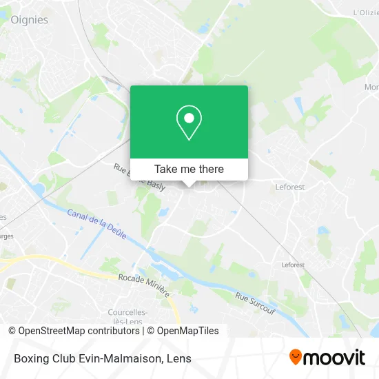 Boxing Club Evin-Malmaison map