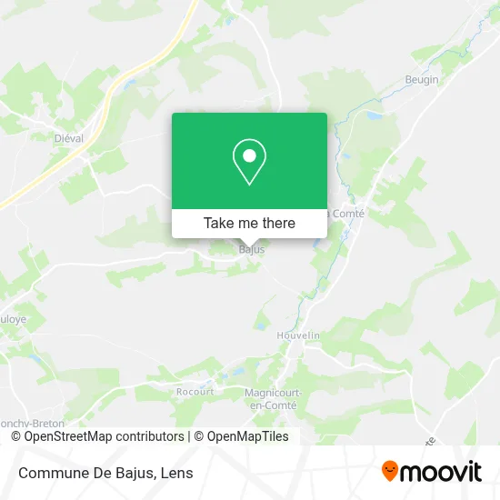 Commune De Bajus map