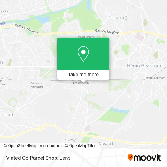 Vinted Go Parcel Shop map