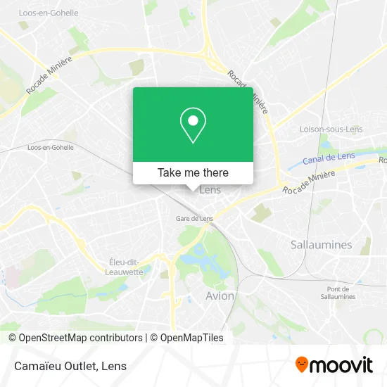 Camaïeu Outlet map