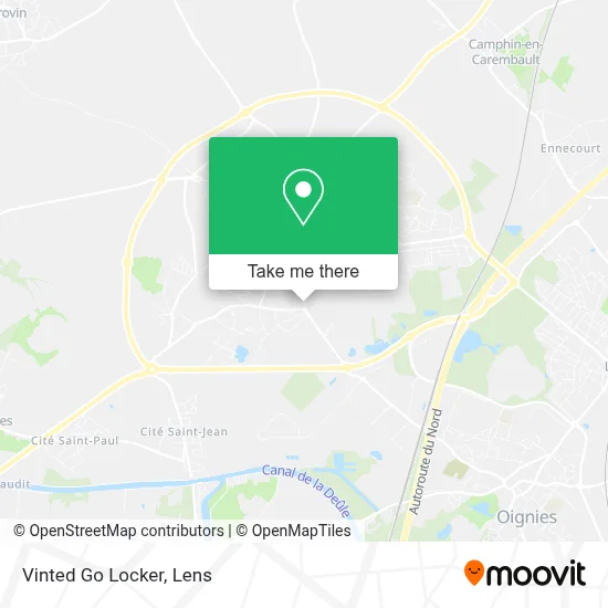 Vinted Go Locker map