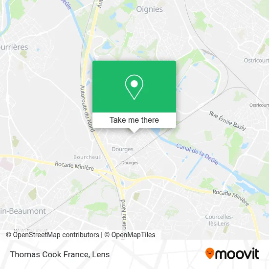 Thomas Cook France map
