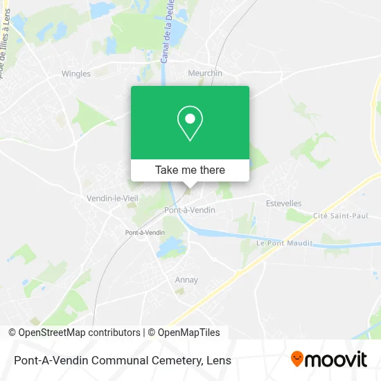 Pont-A-Vendin Communal Cemetery map