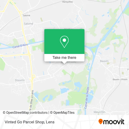 Vinted Go Parcel Shop map