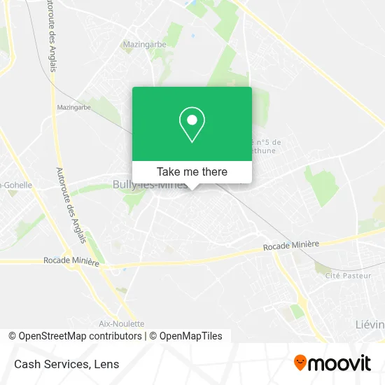 Cash Services map