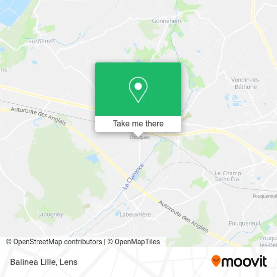 Balinea Lille map