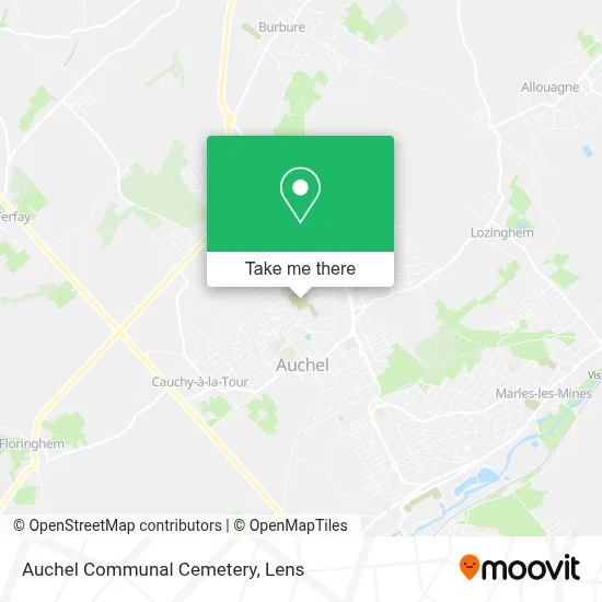 Auchel Communal Cemetery map