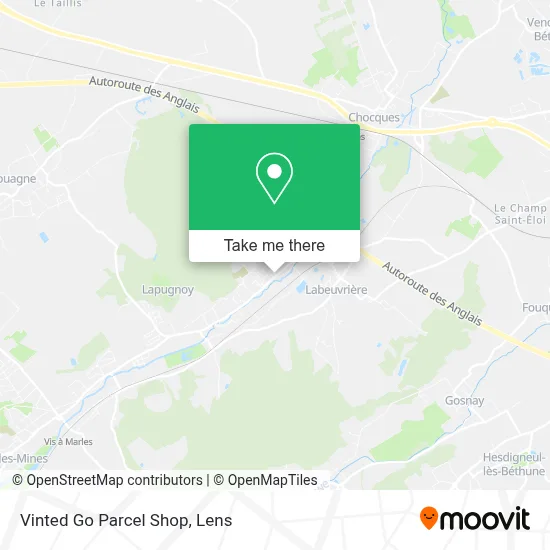 Vinted Go Parcel Shop map