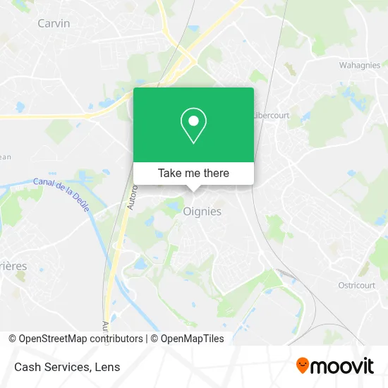Cash Services map