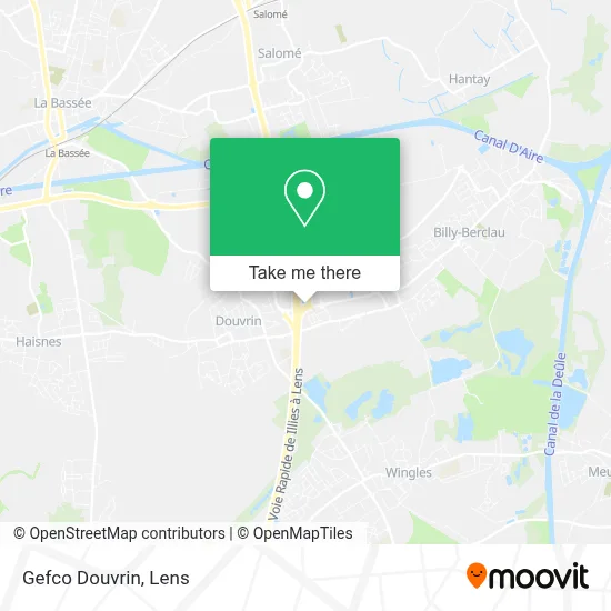 Gefco Douvrin map